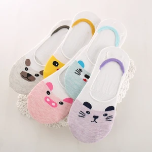 5 пар = 10 шт.; носки Женские набор носки с героями мультфильмов; Хлопковые незаметные носки в Корейском стиле; Милые носки с ушками животных для девочек; Дышащие носки в стиле Харадзюку