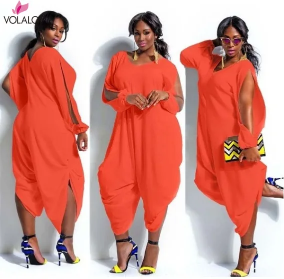 Женский свободный комбинезон черный/зеленый/белый/розовый с открытыми плечами и