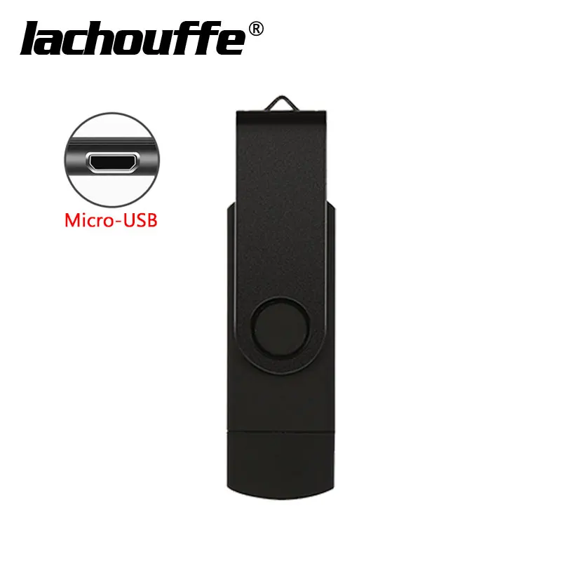 black-micro usb 2в1 OTG флеш-накопитель Micro usb/TPYE-C флэш-накопитель usb16гб 32 Гб 64 Гб 128 ГБ Usb флеш-накопитель карта памяти Флешка для телефона Android TypeC - Цвет: black-micro usb