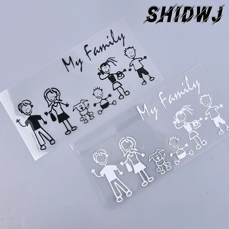 1 шт. 10*20 см Семья Автомобильная наклейка на оконное стекло фигурку детские кошка