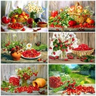 AZQSD украшение для кухни, алмазные вышитые фрукты, красный подарок для дома, сделай сам, декоративное ремесло, алмазная живопись, Цветочная мозаика, узор