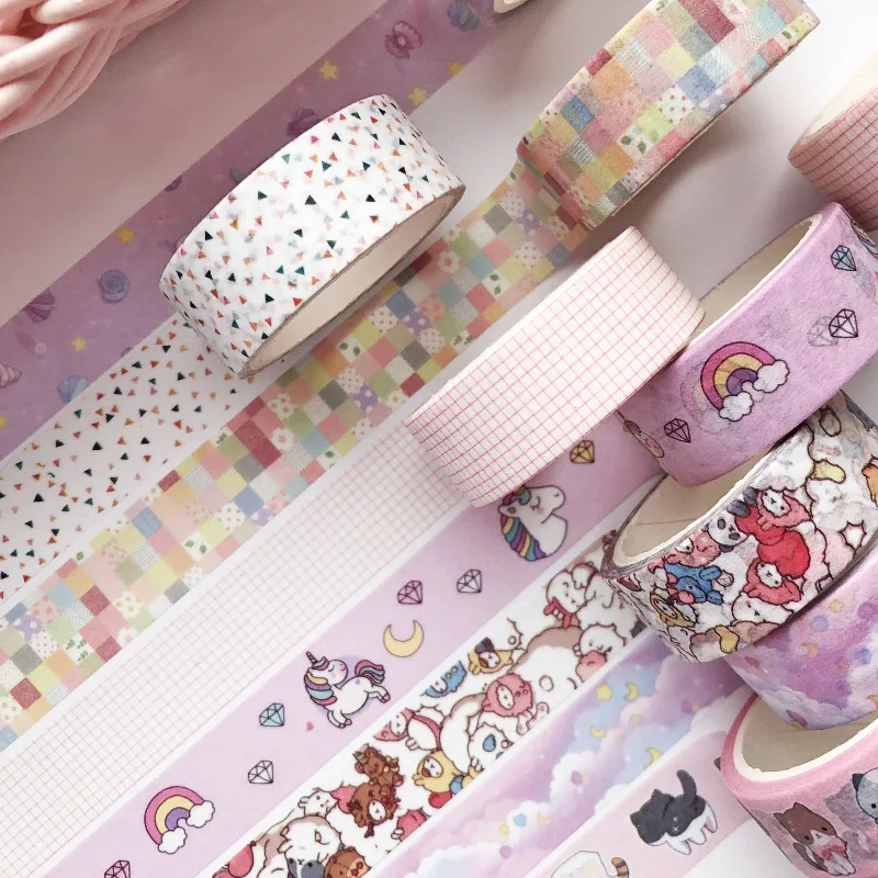 

1Pcs Kawaii Cartoon Decoration Tape Paper Washi Masking Tape Creative Scrapbooking Stationary School Supplies