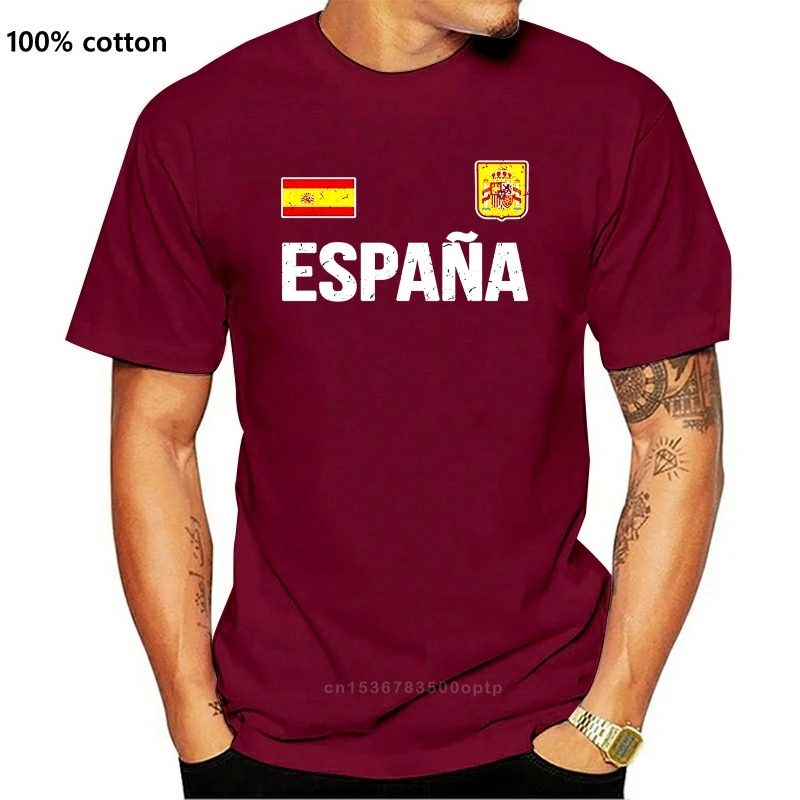 2021 New Summer Cool Tee Shirt Spain T Shirt Spanish Soccers Jersey Style Espana Funny T Shirt