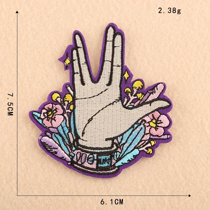 Модные Мультяшные нашивки HEY с вышивкой полоски на одежде наклейки в стиле панк Diy