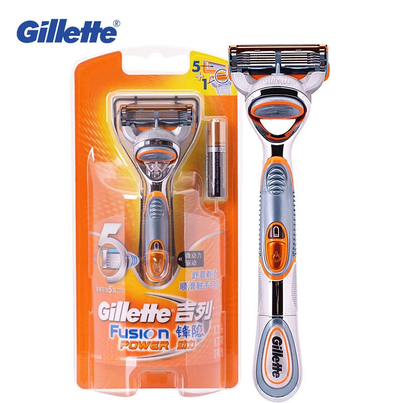 Gillette Fusion Мощность бритва бритвенные машины с двумя Для мужчин уход за кожей лица
