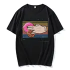 Новинка 2021, стильные футболки с надписью Just A Man Who Loves-Donuts, лидер продаж, популярная модная футболка, забавная Классическая футболка Unsiex