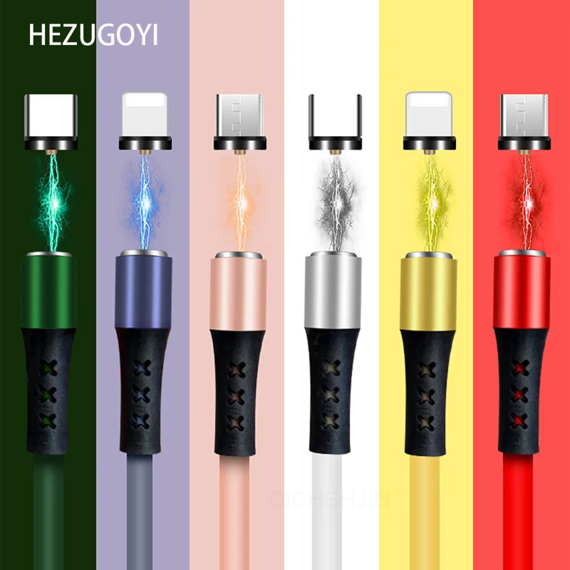 

Magnetic USB Cable Fast Charging For iPhone 11 8 Huawei Xiaomi Type C Phone Cable Charger Micro USB Cord Wires 1M/2M USB C Kable