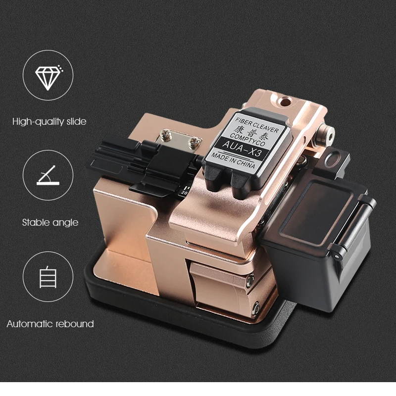 

COMPTYCO AUA-X3 High Precision Optical Fiber Cleaver FTTH Fiber optic Cutter