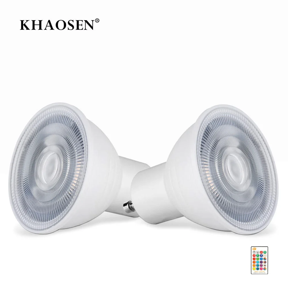 16 цветов RGB светодиодный светильник с регулируемой яркостью 110 В 220 GU10 8 Вт