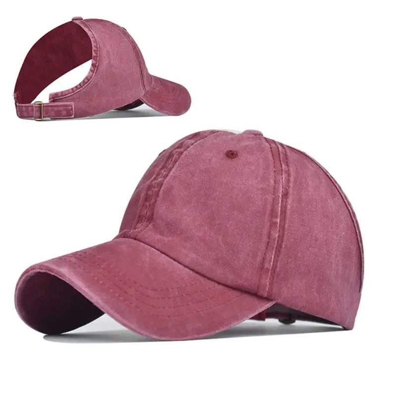 Унисекс винтажная помытая хлопковая бейсболка половина Пустой Топ без спинки