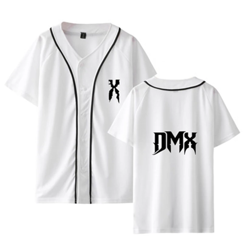 

2021 New DMX Summer Thin Short-Sleeved Baseball Uniform Sports Breathable RUFF RYDERS Hip Hop Rap Rapper T Shirt Dropshipping