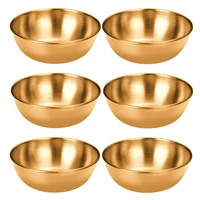 6 pcs stainless steel sauce dishes round seasoning dishes sushi dipping bowl 8 3cm3 26inch saucers bowl mini appetizer plates