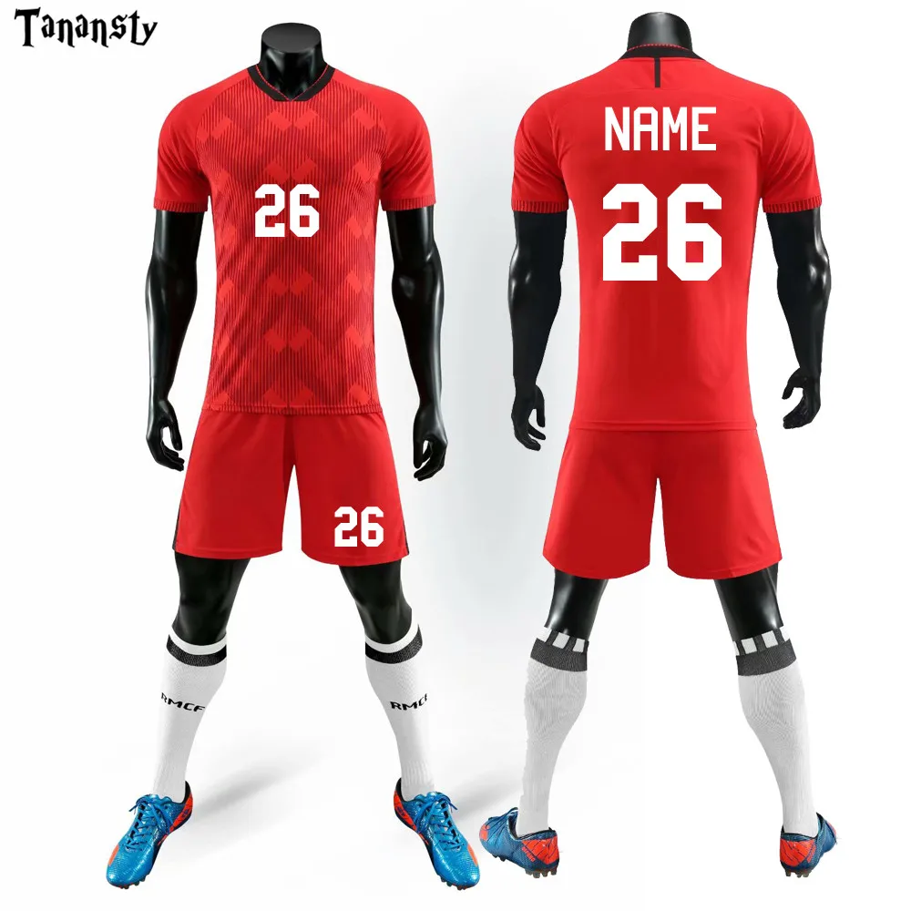 Молодежные мужские дизайнерские футбольные Джерси комплекты Футбольная