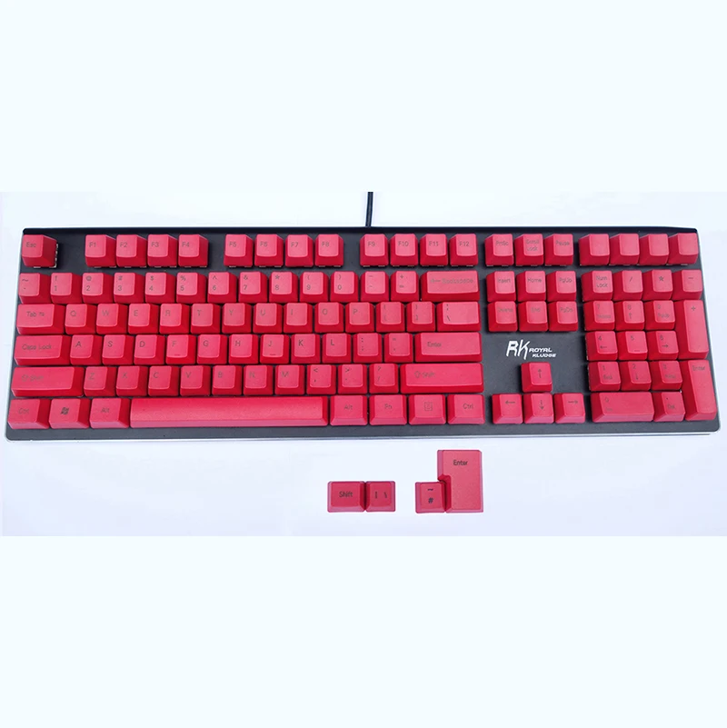 Красные колпачки для клавиш OEM толстая раскладка PBT ANSI ISO верхняя печать боковая