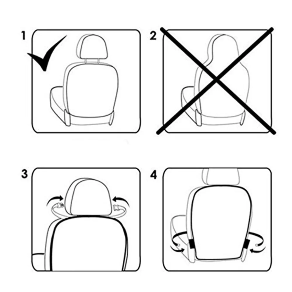 

2pcs Car Seat Back Protector Pads Transparent Waterproof Anti-Kick Anti-Dirty Car Seat Back Mat Protetctive Cover for Children K