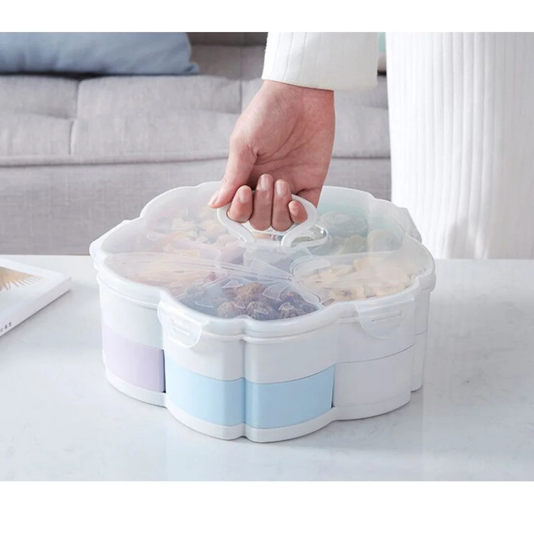 Северный ветер вращающаяся коробка для фруктов конфет фруктовая тарелка дыня