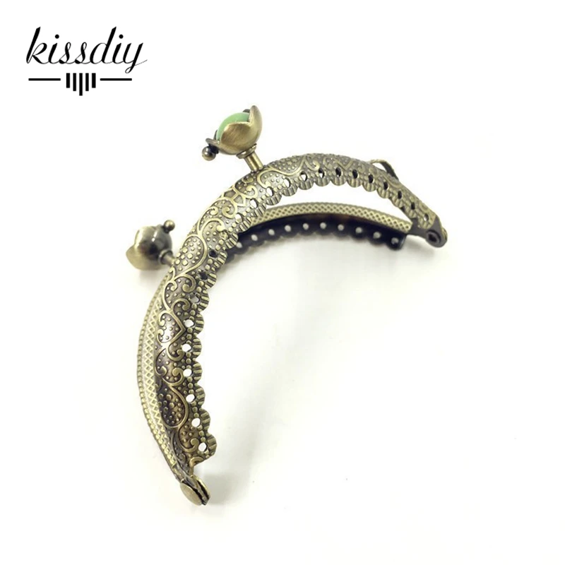 KISSDIY 20 штук/10 шт. 8 5 см лотоса голову сумка с механизмом поцелуем-застежкой бронза