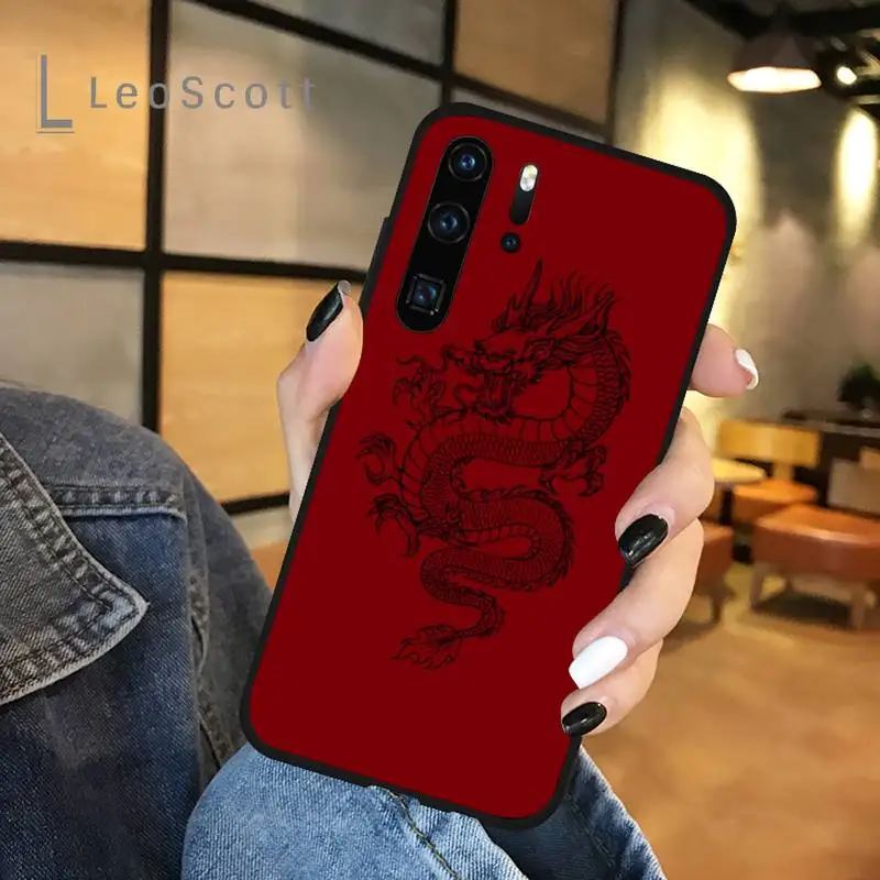 

Aesthetics dragon art Phone Case For Huawei honor Mate P 9 10 20 30 40 Pro 10i 7 8 a x Lite nova 5t cover funda