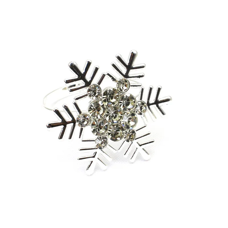 Рождественские кольца для салфеток в форме снежинки сервировка стола