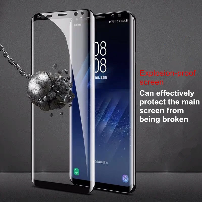 Закаленное стекло пленка для samsung Galaxy Note 8 9 S9 S8 Plus S7 Edge 9D полный закругленный протектор экрана для samsung A6 A8 Plus