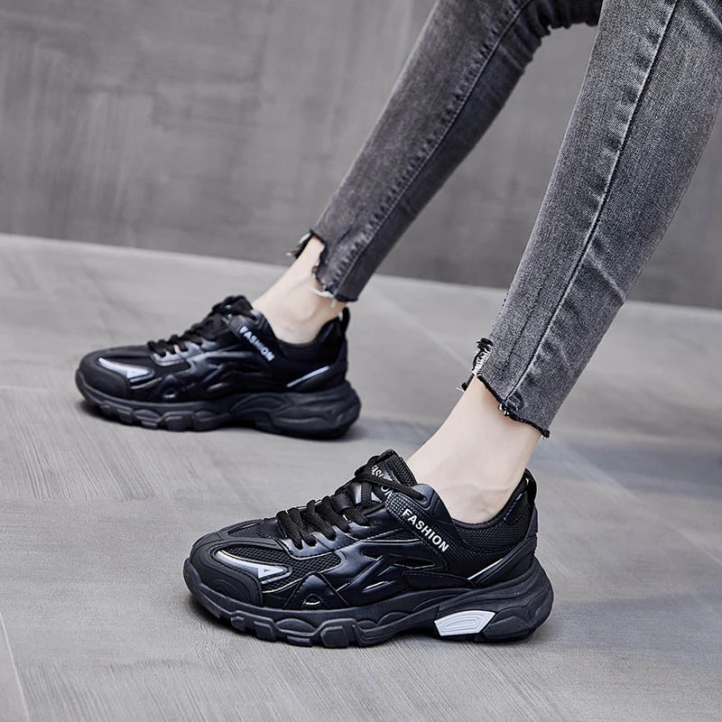 

Women's Spring,Summer Casual Shoes, Off White,Pink,Black Rubber Sole Shoes.Running Shoes tennis Comfort Shoes, Ladies Sneakers