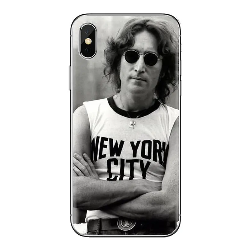 Джон Уинстон Леннон UK Полоса мягкий кожаный чехол для iPhone XS Max XR X 4 4S 5 5S 5C SE 6 6S 7 8