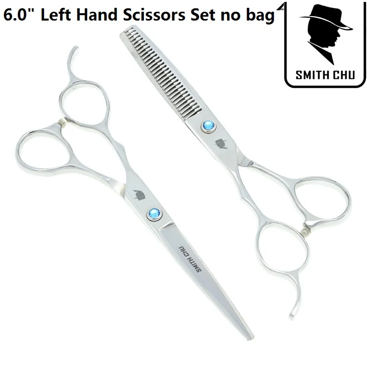 6,0 дюймов Smith Chu Salon ножницы для волос для левшей, Набор японских парикмахерских ножниц для стрижки и истончения, машинка для стрижки волос LZS0041 - Цвет: LZS0041 no bag 60