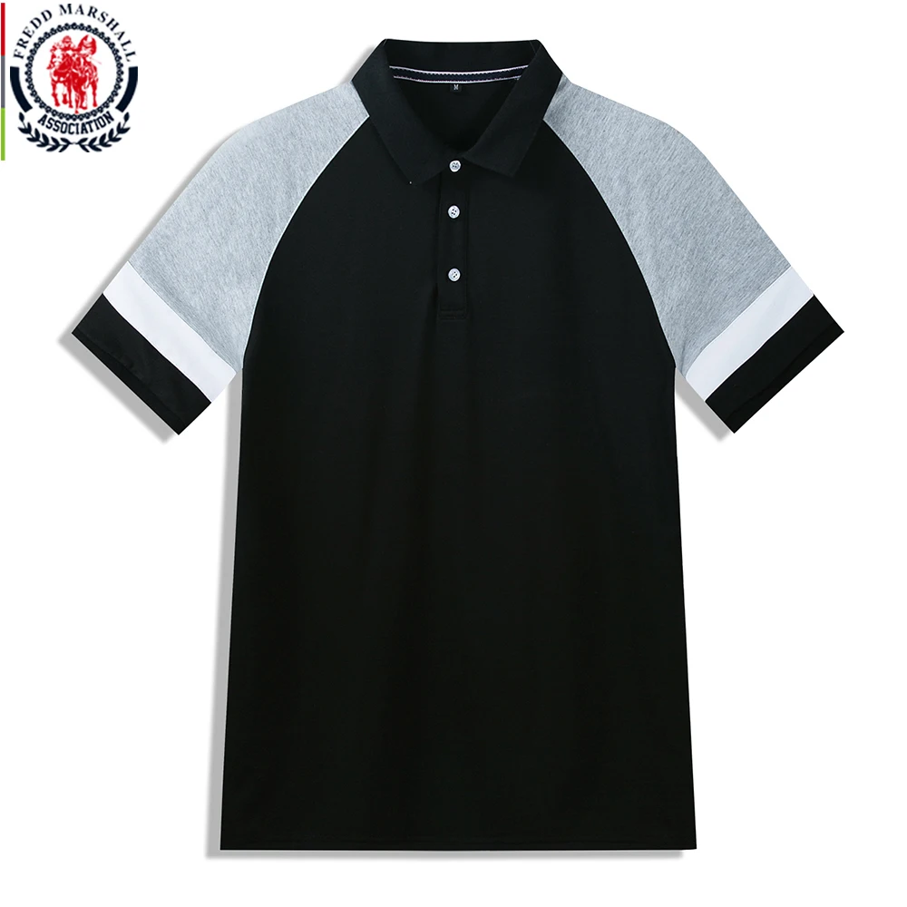 Рубашка-поло FREDD MARSHALL Мужская с коротким рукавом модная Повседневная блуза из 2020