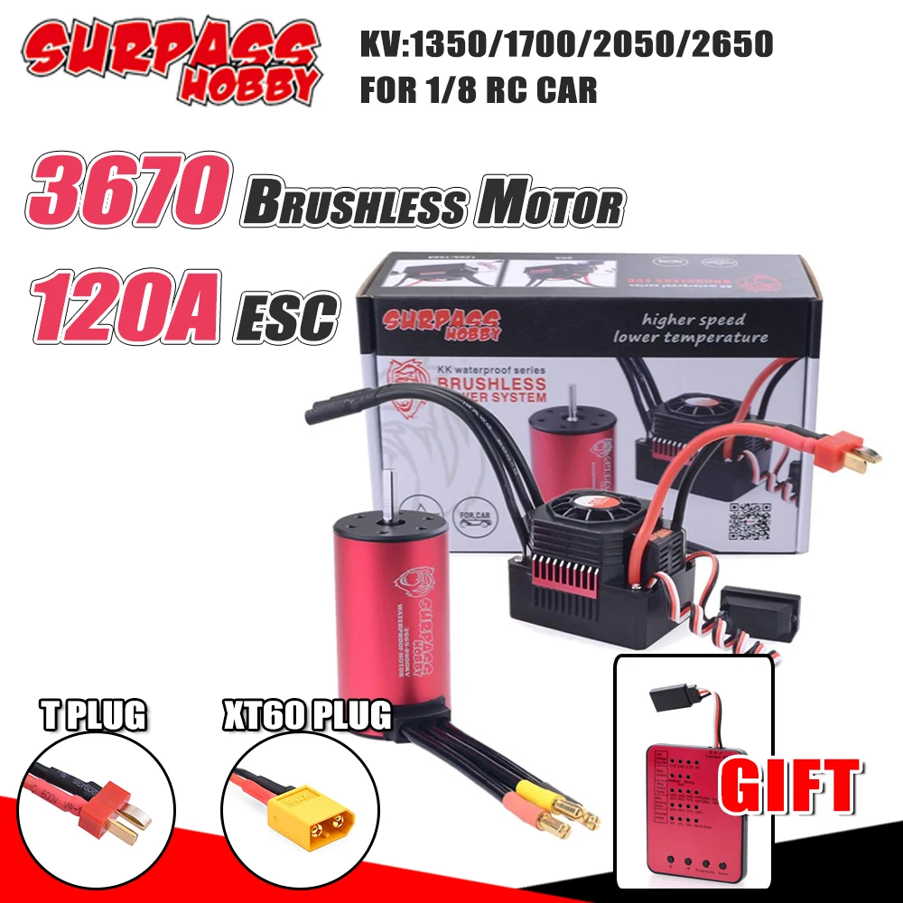 

Штепсельная Вилка SURPASS HOBBY, водостойкая, бесщеточная, 3670 А, ESC T/XT60, с программной картой для радиоуправляемого автомобиля 1/10 Traxxas Trx4 Injora