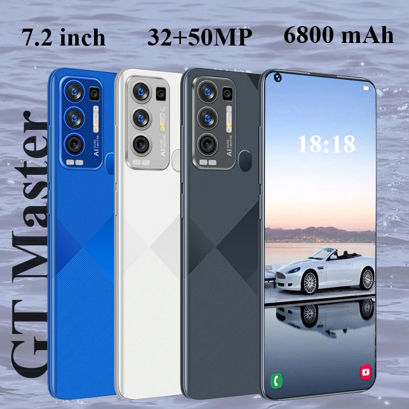 

Смартфон Celular GT Master, 7,2 дюйма, 10 ядер, 16 ГБ, 512 ГБ, 6800 мАч, Android OS 11