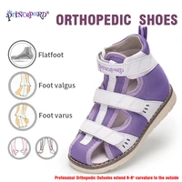 princepard children flat sandals for girls boys orthopedic shoes for arch support apring summer closed toe toddler kids sandals