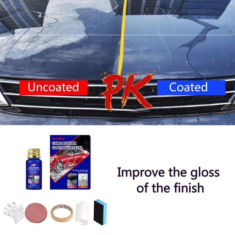 

30ml Anti-Scratch Nano Ceramic Coating Set Super Hydrophobic Liquid Glass Coat Paint Care 9H Hardness Car Painted Filming TSLM1