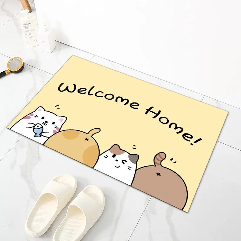 

40*60cm Cartoon Door Mats Outdoor Entrance Anti-slip Bath Mat Printing Carpet In The Living Room Mat for Hallway on The Floor