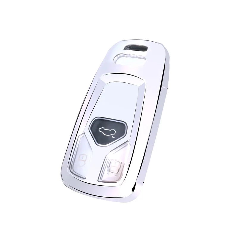 

Soft TPU Car Key Case Protection Set Key Cover Styling For AUDI A4 B9 Q5 Q7 TT TTS 8S 2016 2017 Car Keyring Keychain Accessories