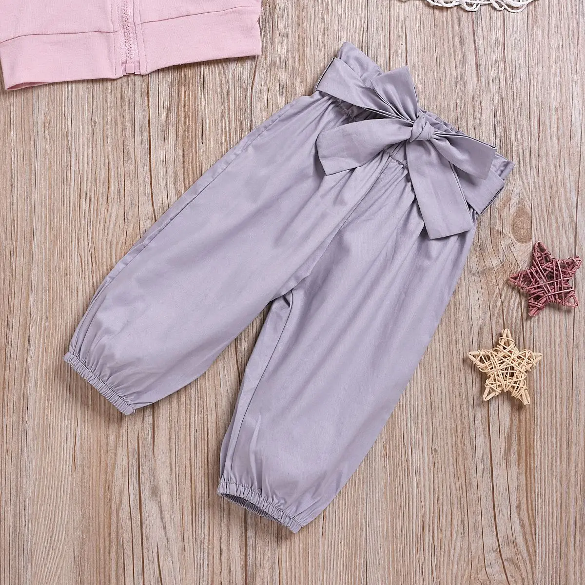 

6M-4Y Kids Baby Girl Long Sleeve Zipper Hooded Jacket Tops Long Pant Trouser 2PCS Spring Autumn Clothes Set