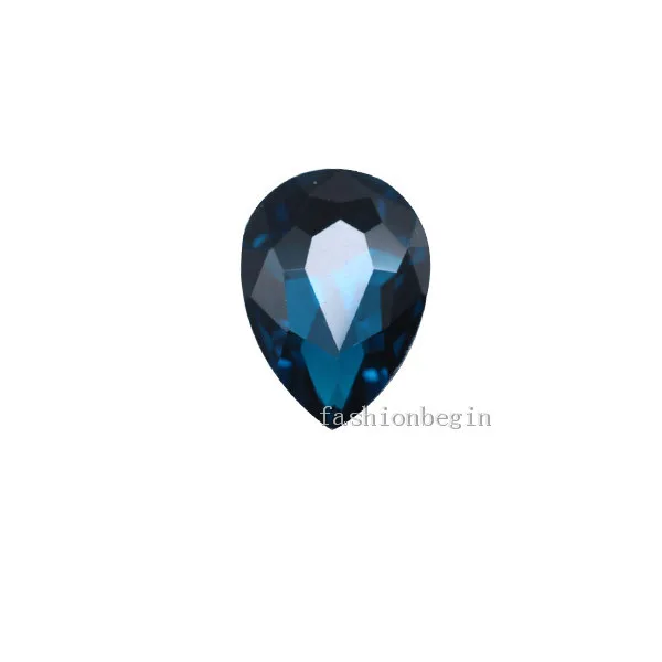 capri blue 30p 4x6 мм каплевидный цвет с заостренным фольгированным дном задняя Стеклянная Каменная граненая кристаллическая Стразы для дизайна ногтей бриллиантовые драгоценные камни бусины для изготовления ювелирных изделий - Цвет: capri blue