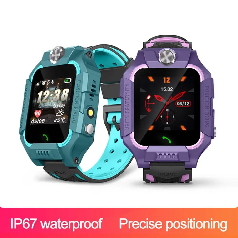 

Intelligent Body Temperature Measurement Watch for Children Waterproof Calling Locating Flashlight SOS Digital Wrist Watch