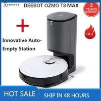 2020 ECOVACS DEEBOT OZMO T8 MAX With Innovative Auto-Empty Station Sweeping and Mopping Robot Vacuum Cleaner APP Remote Control