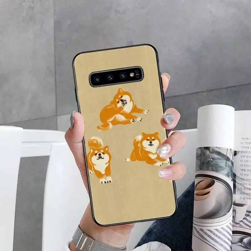 

Shiba Inu illustration Painting Phone Case For Samsung Galaxy S10 Plus S10E S21 S20 UlTRA S7 S8 S9 Plus S10lite S20 plus