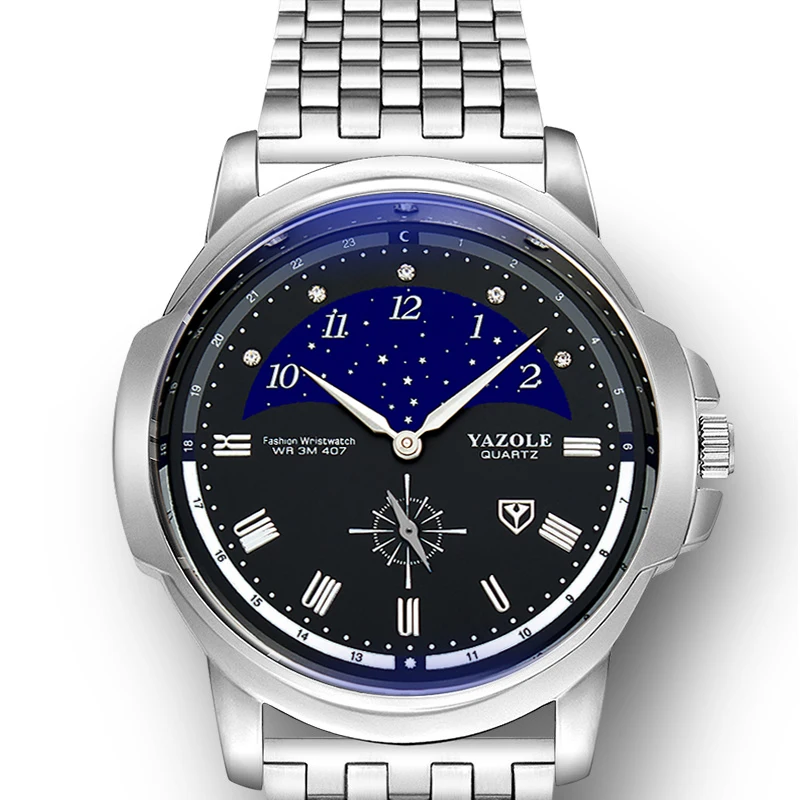 От бренда YAZOLE простые атмосферные Мужские кварцевые часы с автономным