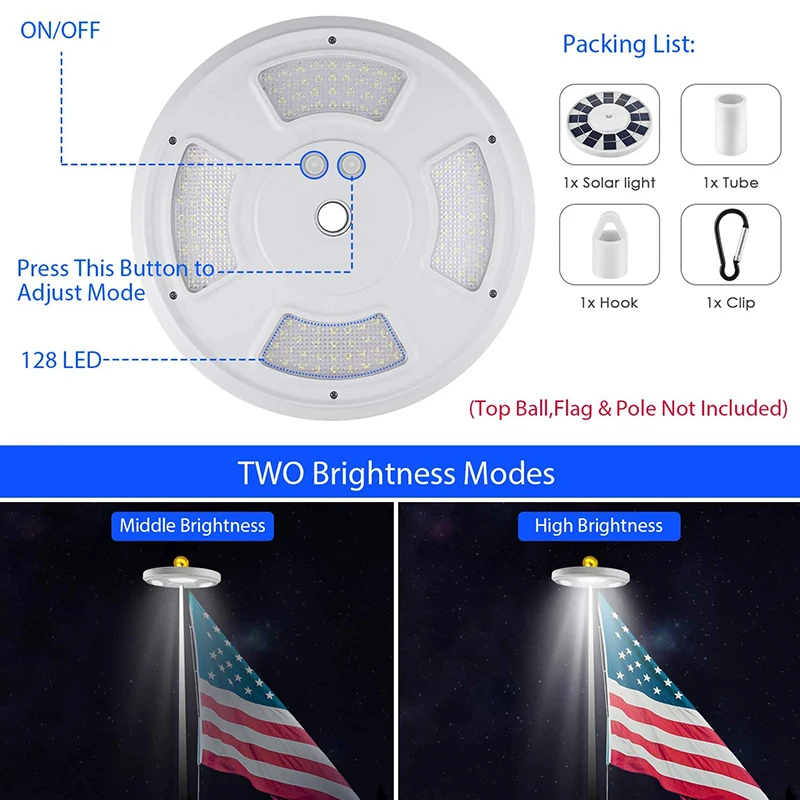 Светильник на солнечной батарее со светодиодной подсветкой уличный яркий фонарь