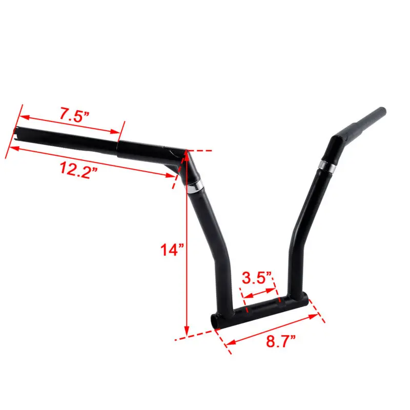 TCMT 1" Rise 1,25" 1-1/" Руль для Harley Dyna Wide Glide Switchback Fat Bob FLD Softail Slim FLS FLSTC FLSTF FLSTFB