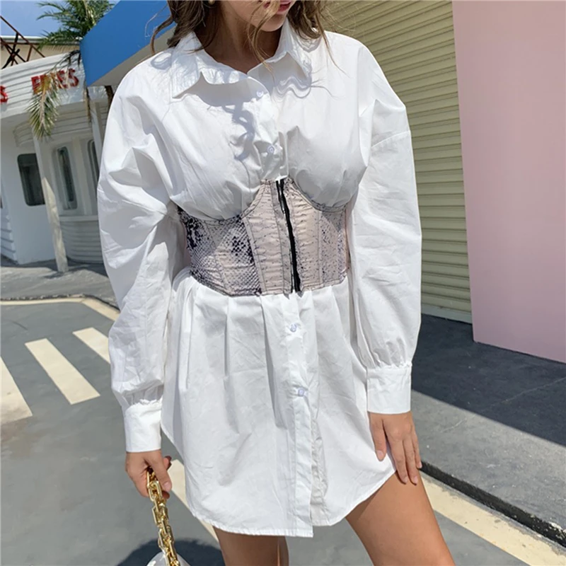 

Women Ultra Super Wide Belt Fashion Elastic Corset Belt Wide Waist Belt Ladies Clothing Accesoories Female Decorations White