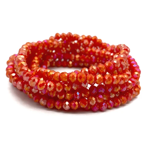 Хрустальные бусины 2 3 4 6 8 мм оранжевые