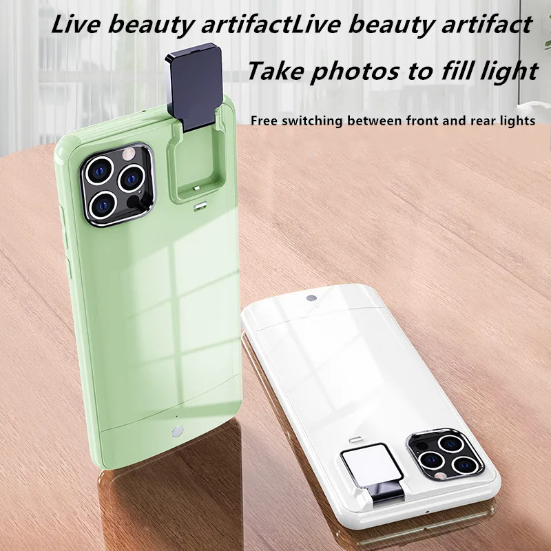 2022.For iPhone 12 Pro Max 11 Phone Case Fill Light Selfie Beauty Ring Flash Stable Case For iPhone XR X XS Max 11 12Pro Max 7