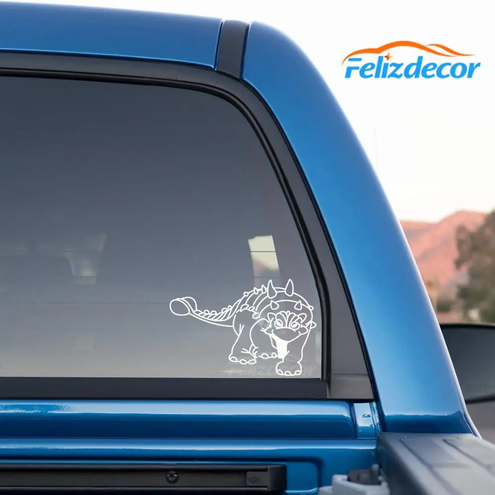 Виниловая наклейка для автомобиля с изображением динозавра анкилозавра