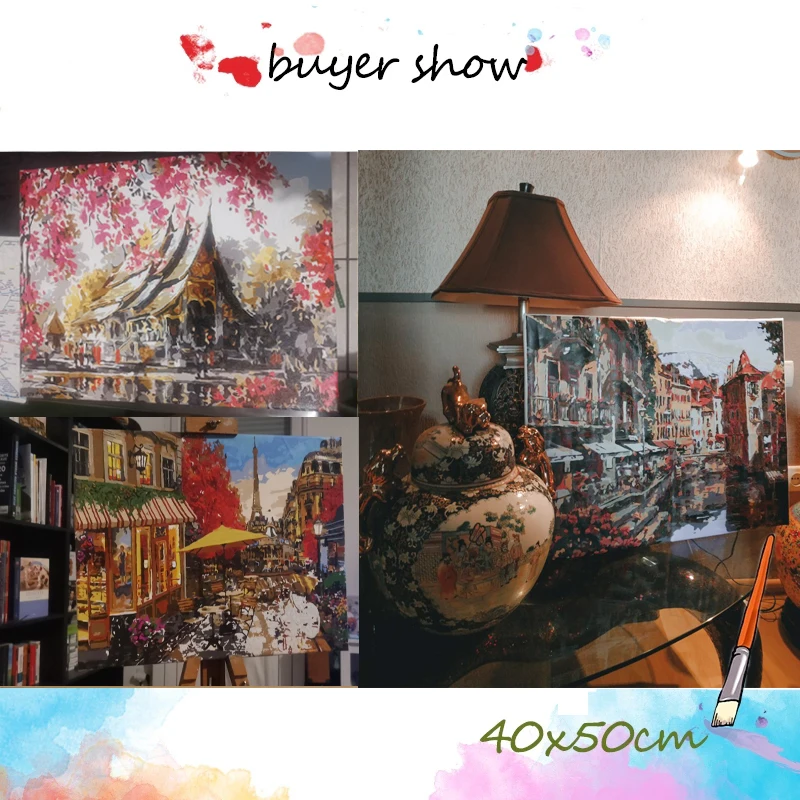 Набор для рисования по номерам на холсте Пейзаж 40 х50 см | Дом и сад