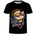 2021 летняя забавная модная однотонная мужская рубашка 3DT в поп-стиле, свободная Удобная футболка большого размера, тема японского аниме