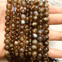 wholesale genuine blue flash labradorite beads 6mm 8mm 10mm round gem stone loose beads for jewelry1 of 15 strand