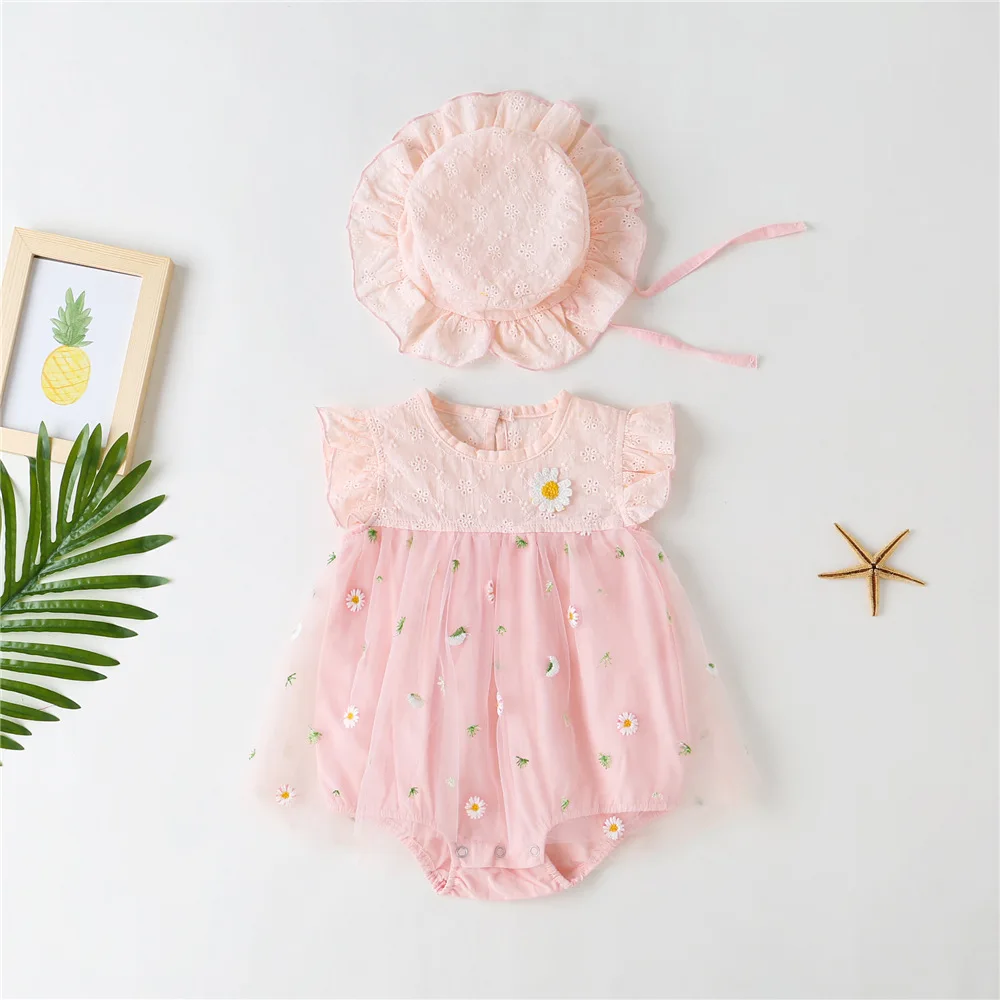 

LILIGIRL Newborn Children's Clothing for Girls Cute Romper Baby Princess Kids Jumpsuit With Hat